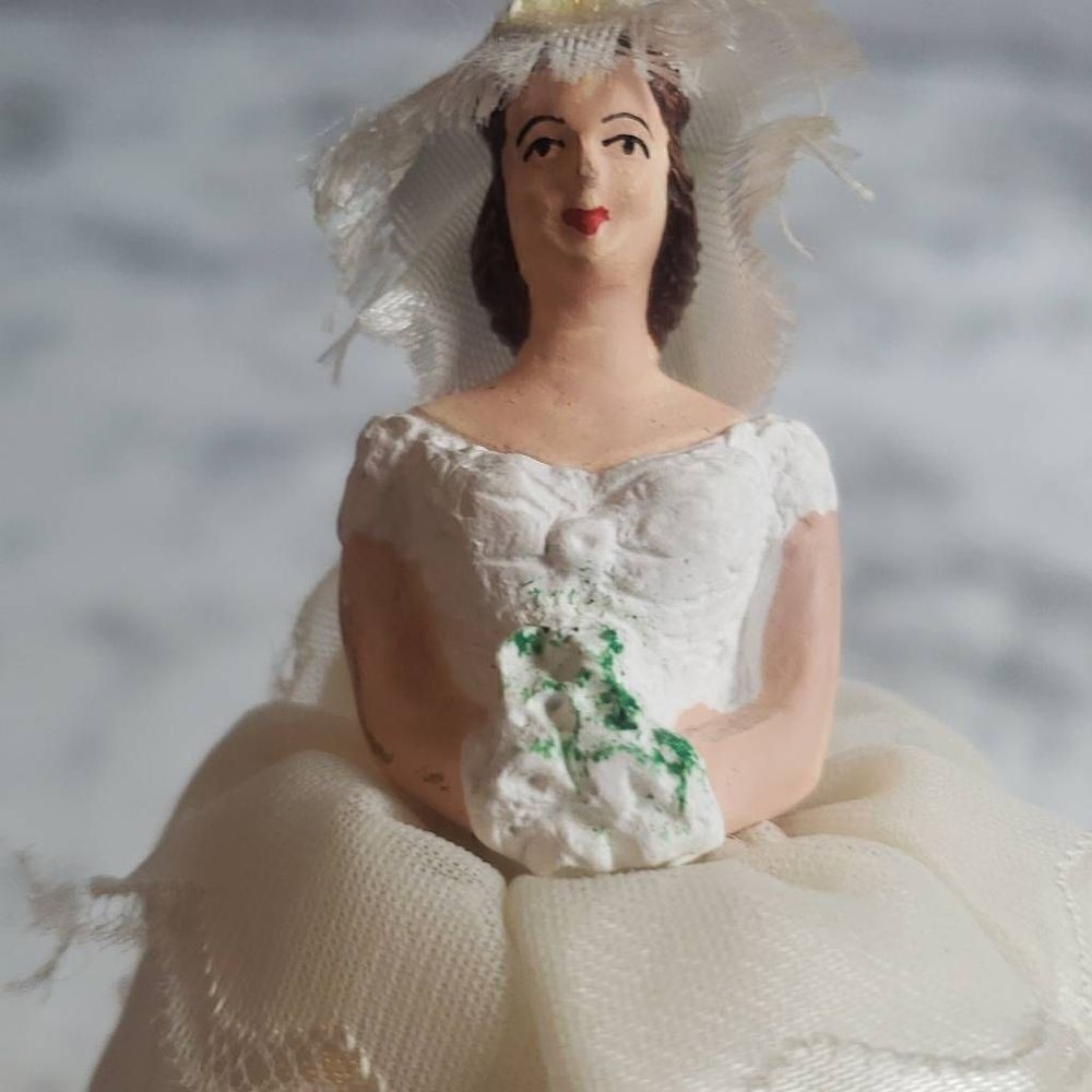 Vintage‎ 1957 Pfeil and Holing Cake Toper Bride Figurine - Picture 14 of 16